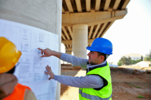 Pictured here is an engineering working on a traffic impact study.