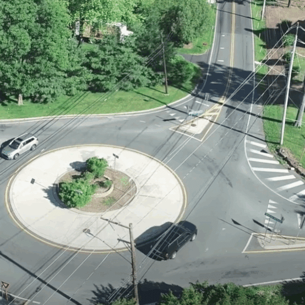 Station Road – Old Bethlehem Pike Roundabout Drone Footage Screen Shot