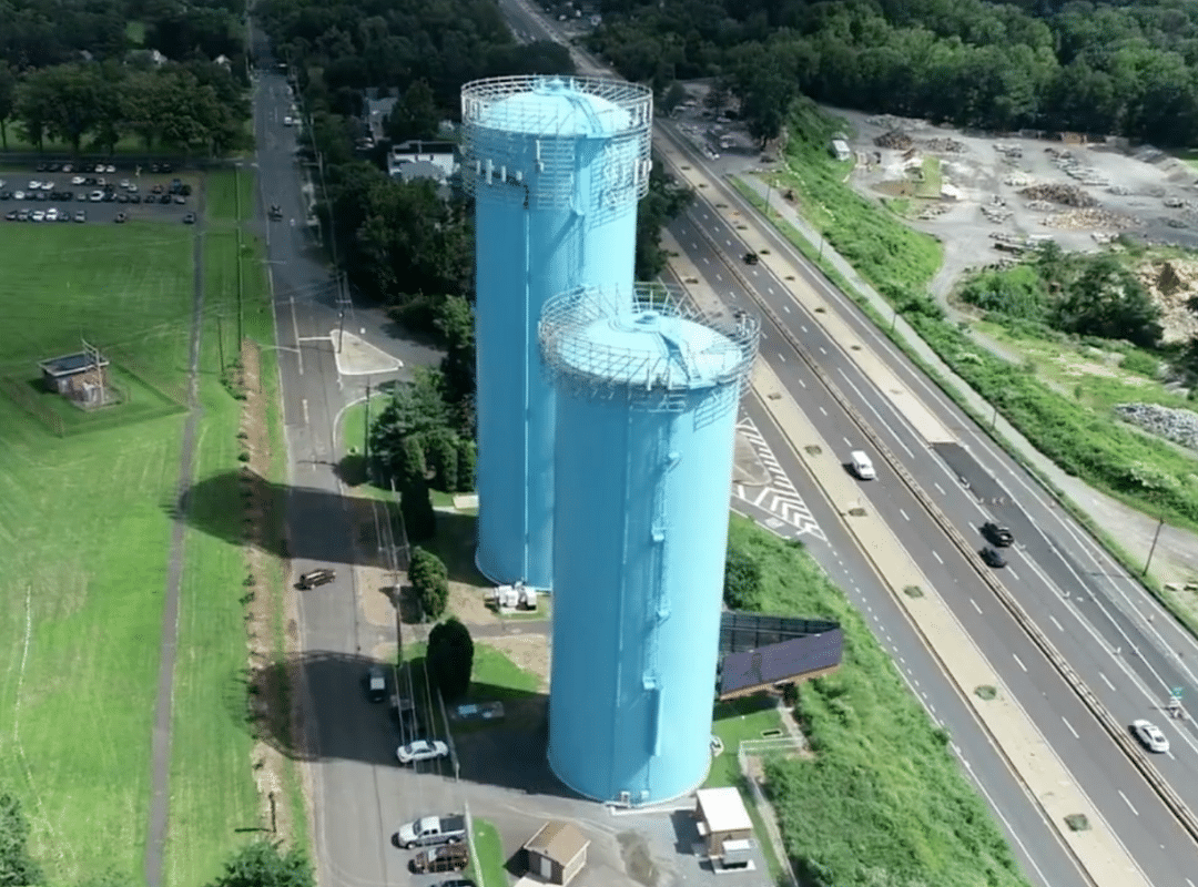 neshaminy water tank no. 1 refurbishment by carroll engineering in middletown, pennsylvania