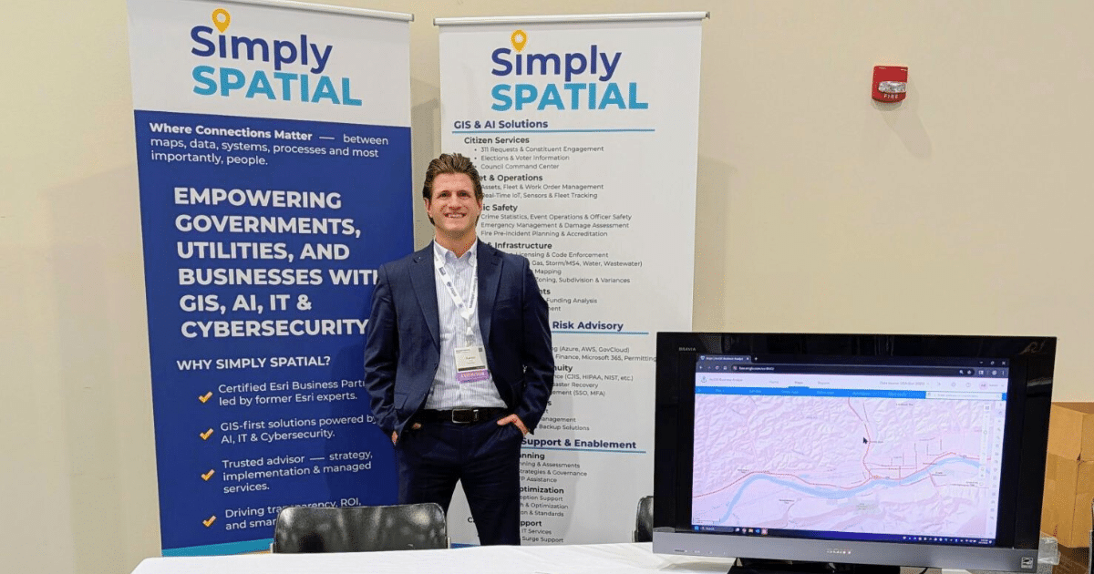 Founded by trusted geospatial professional Aaron Brouse, Simply Spatial is redefining the future of geospatial services. Their team transforms complex spatial data into clear, actionable insights that support smarter decisions, stronger systems, and more efficient operations.