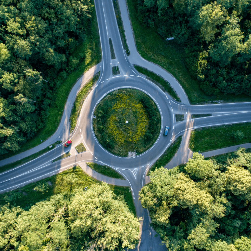 a roundabout municipal engineering project in pennsylvania
