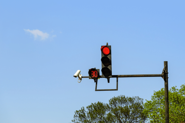 a traffic light displaying signal timing in pennsylvania