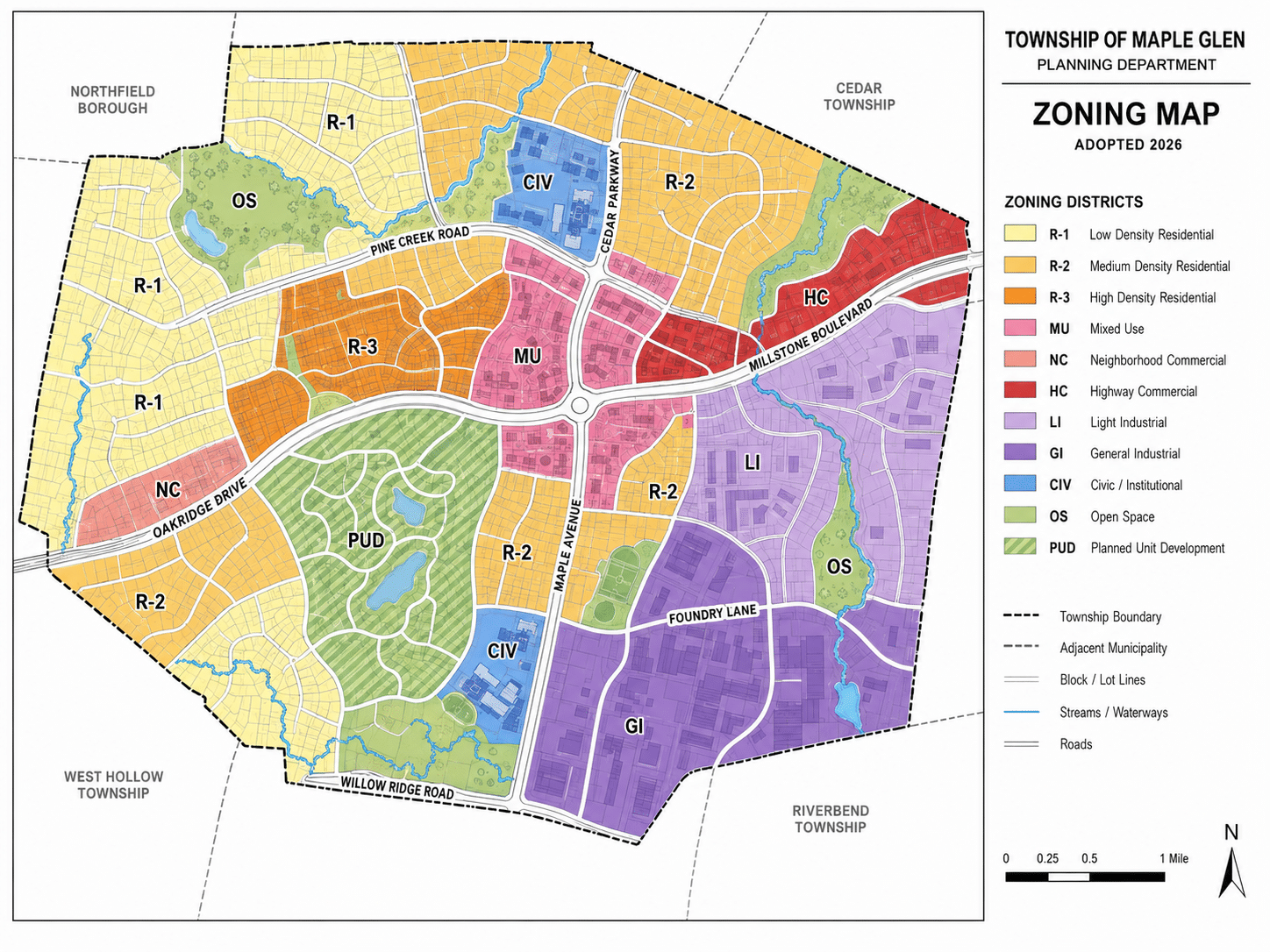 Example of a zoning map