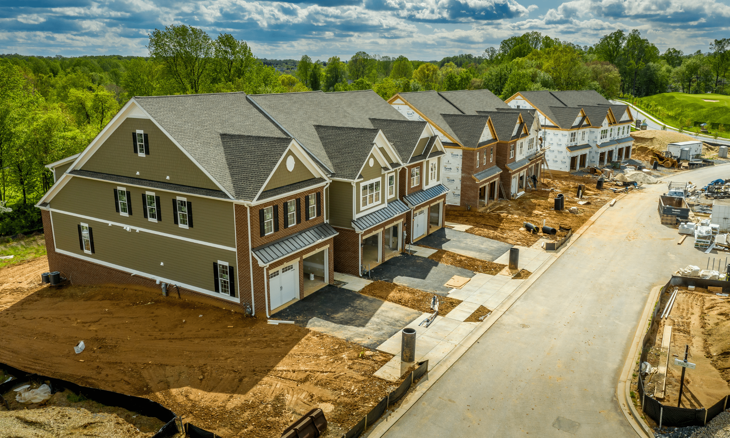 Residential development under construction in Pennsylvania