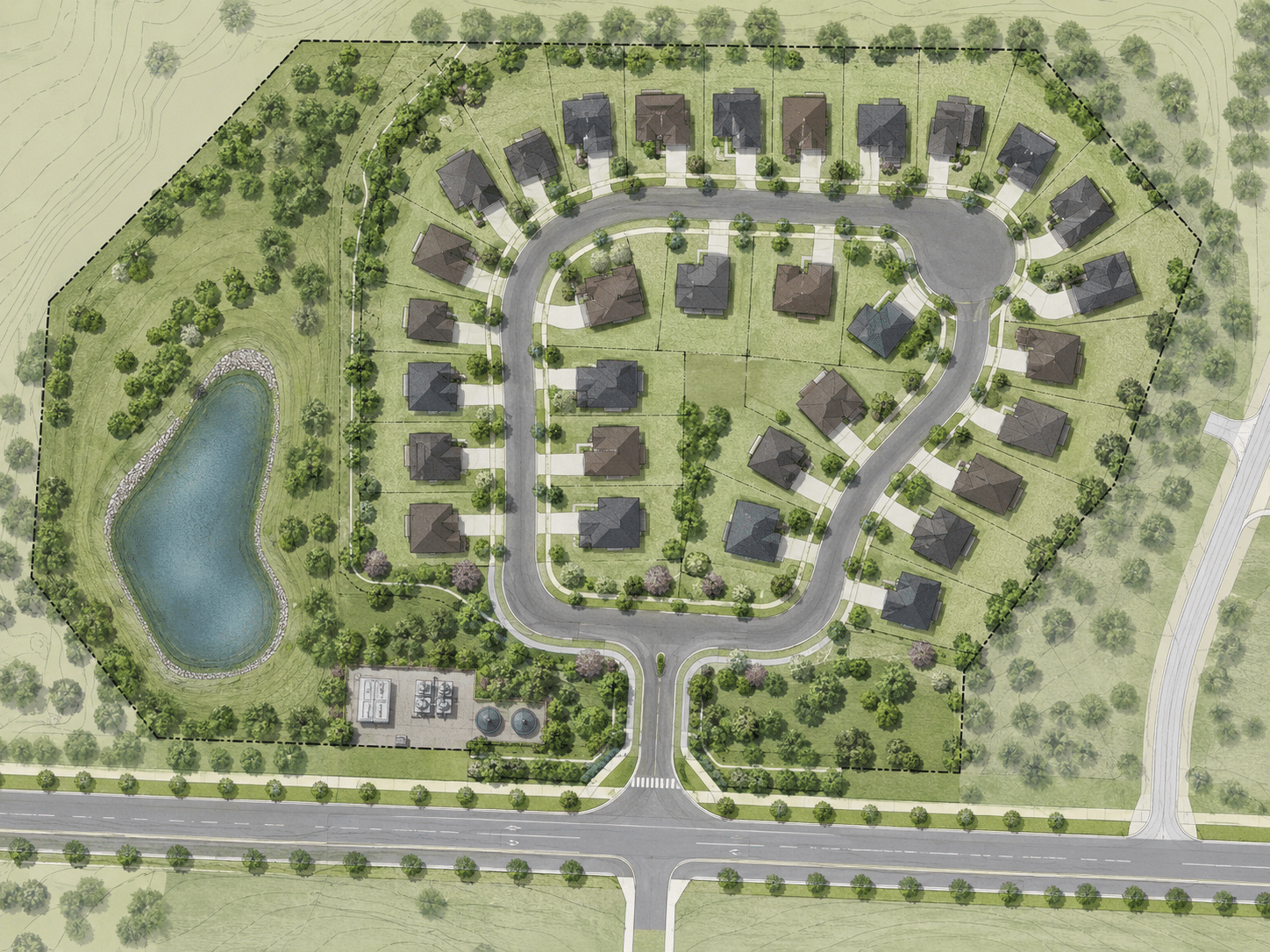 Residential site plan for a Pennsylvania development